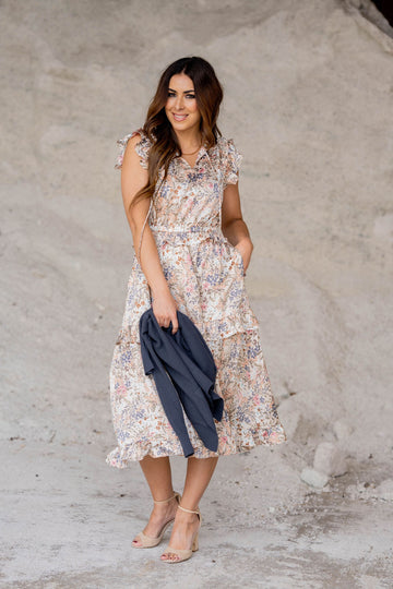 Dainty Wildflowers Midi Dress