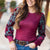 Velvet Petals Sleeve Blouse