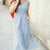 Vertical Striped Open Back Midi Dress