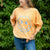 Vibrant Smiley Ribbed Graphic Crewneck