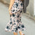 Vintage Roses Ruffle Bottom Maxi Skirt