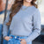 Waffled Long Sleeve Sweater
