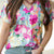 Watercolor Roses Cap Sleeve Blouse