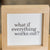 What if Everything Works Out? Wood Sign