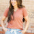 Wide Ribbed Short Sleeve Henley Tee