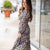 Wildflowers Long Sleeve Ruffle Midi
