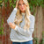 Zig Zag Striped Solid Trim Sweater