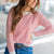 Zig Zag Striped Solid Trim Sweater