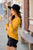 Mustard Flutter Sleeve Blouse - Betsey's Boutique Shop - Shirts & Tops