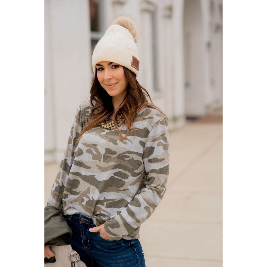 Camo Long Sleeve Tee - Betsey's Boutique Shop