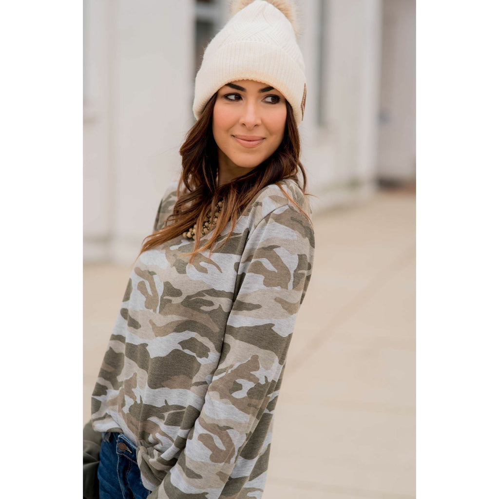 Camo Long Sleeve Tee - Betsey's Boutique Shop