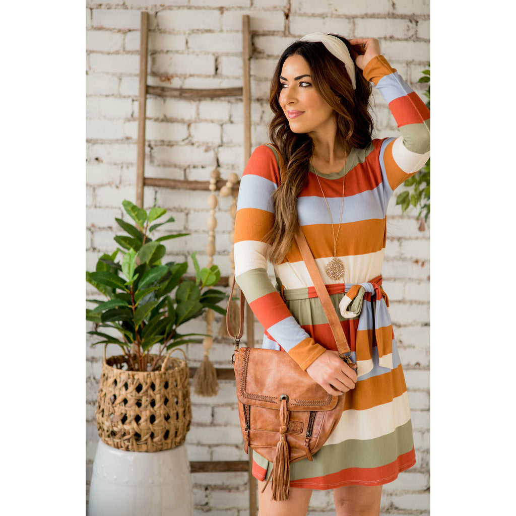 Colorful Stripe Dress - Betsey's Boutique Shop