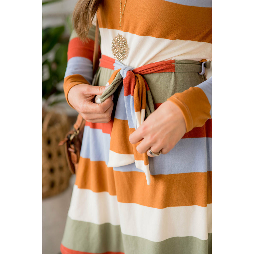 Colorful Stripe Dress - Betsey's Boutique Shop