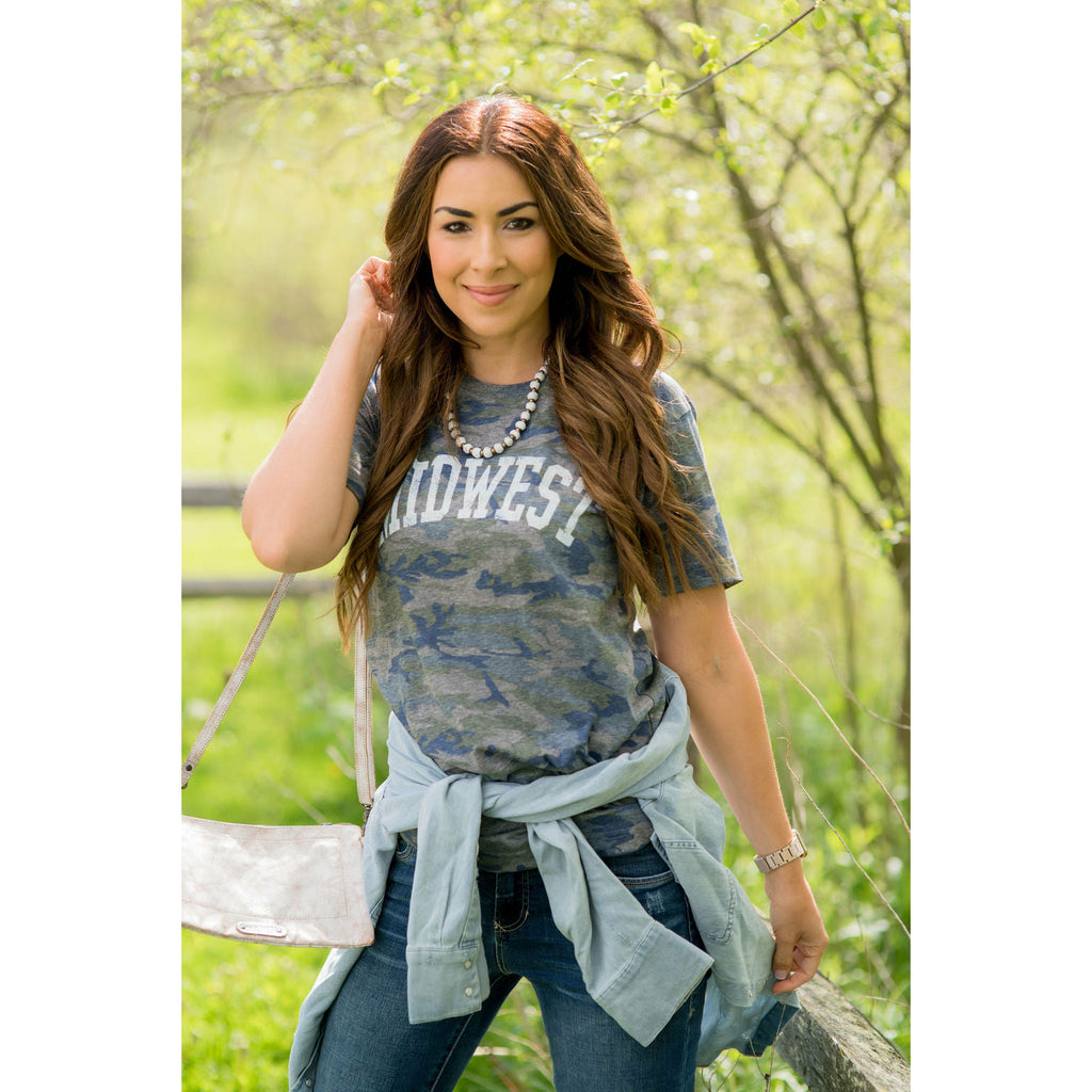 Midwest Camo Graphic Tee - Betsey's Boutique Shop