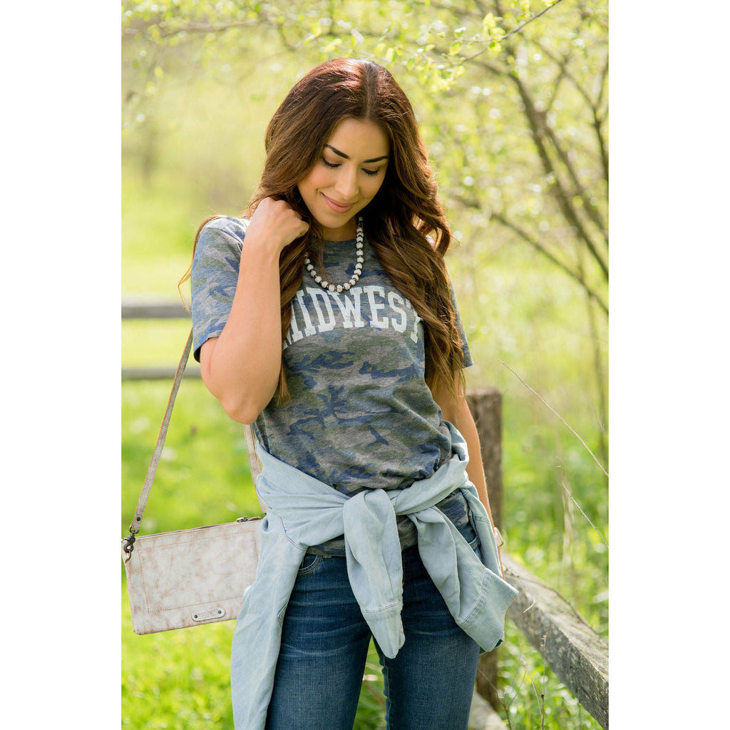 Midwest Camo Graphic Tee - Betsey's Boutique Shop