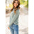 Button Up Heathered Long Sleeve Tee - Betsey's Boutique Shop - Shirts & Tops