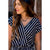 Navy Striped Criss Cross Romper - Betsey's Boutique Shop - Jumpsuits & Rompers