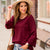 Scalloped Edge 3/4 Sleeve Blouse
