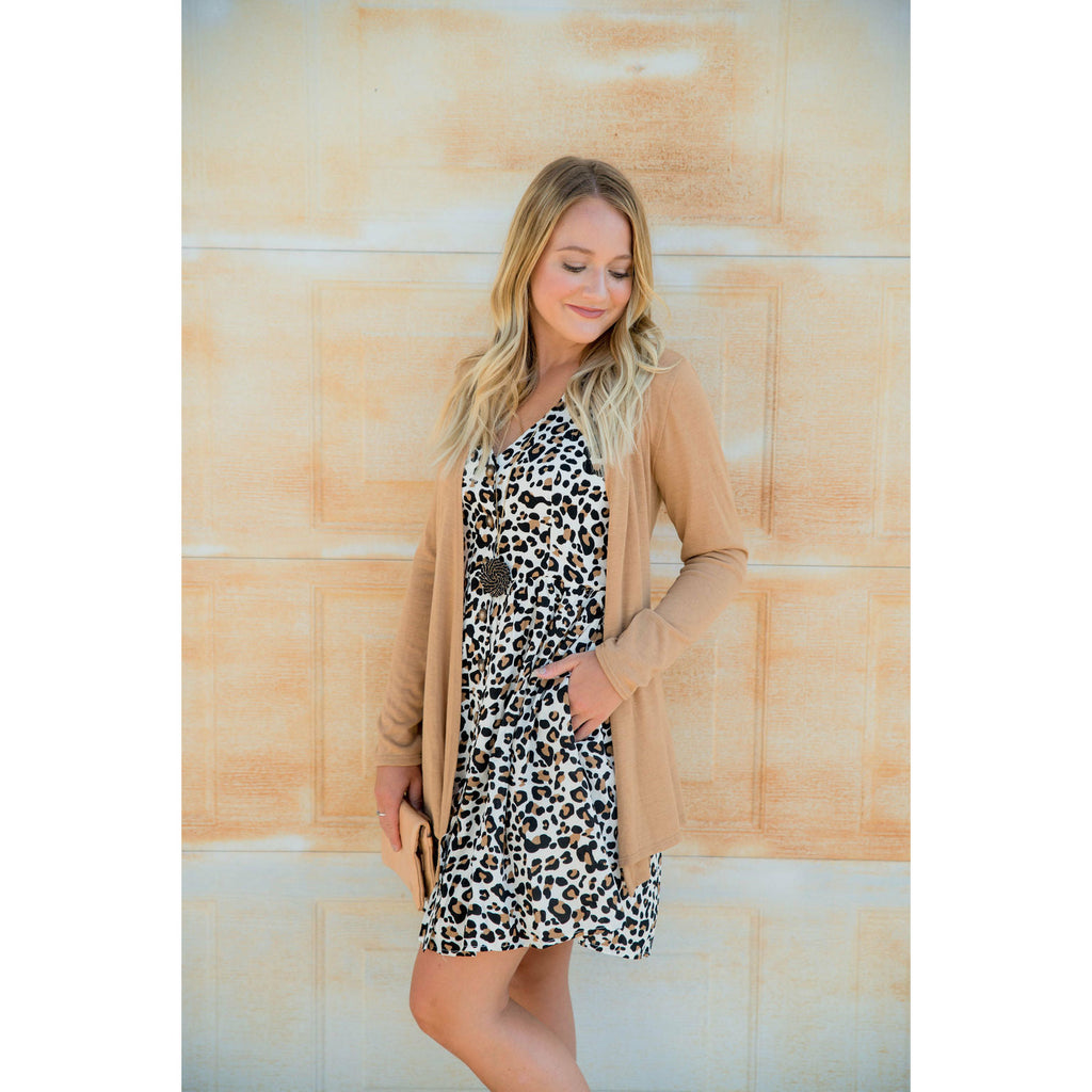 Button Down Leopard Tank Dress - Betsey's Boutique Shop