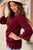 Scalloped Edge 3/4 Sleeve Blouse - Betsey's Boutique Shop - Shirts & Tops