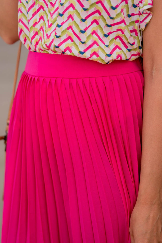 Basic Pleated Maxi Skirt - Betsey's Boutique Shop -