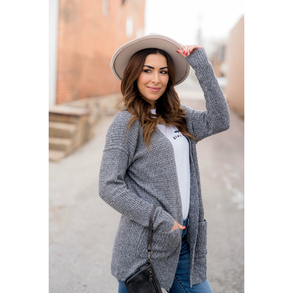 Knit Pocket Cardigan - Betsey's Boutique Shop