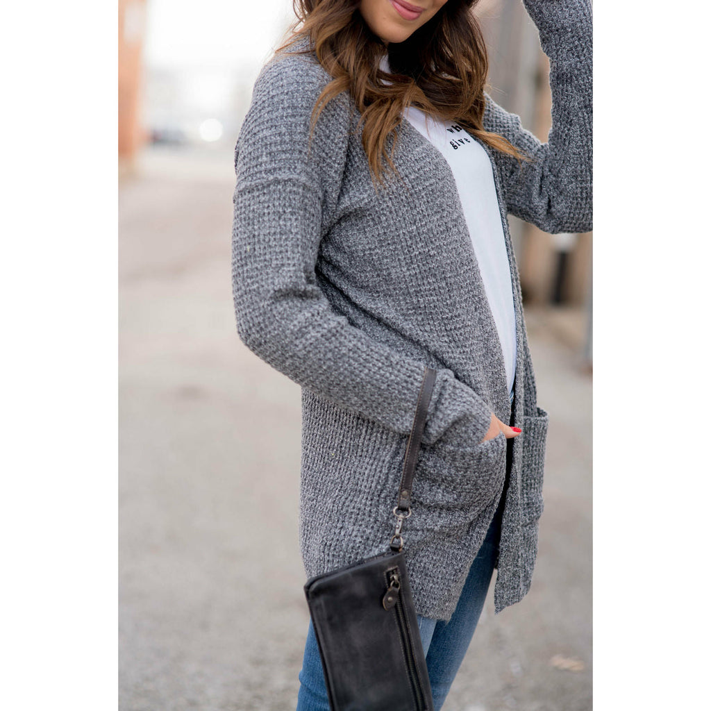 Knit Pocket Cardigan - Betsey's Boutique Shop