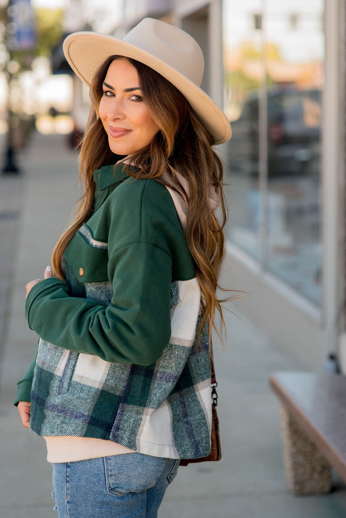 Plaid Bottom Shacket - Betsey's Boutique Shop