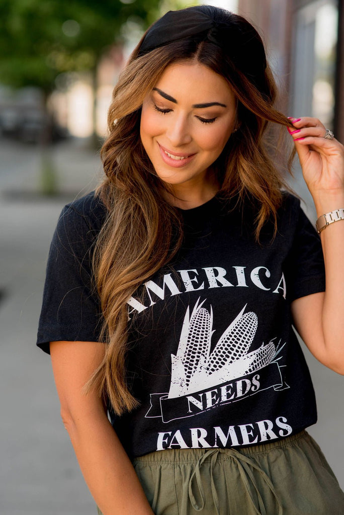 America Needs Farmers Graphic Tee - Betsey's Boutique Shop