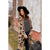 Leopard Raw Edge Pocket Tunic Cardigan