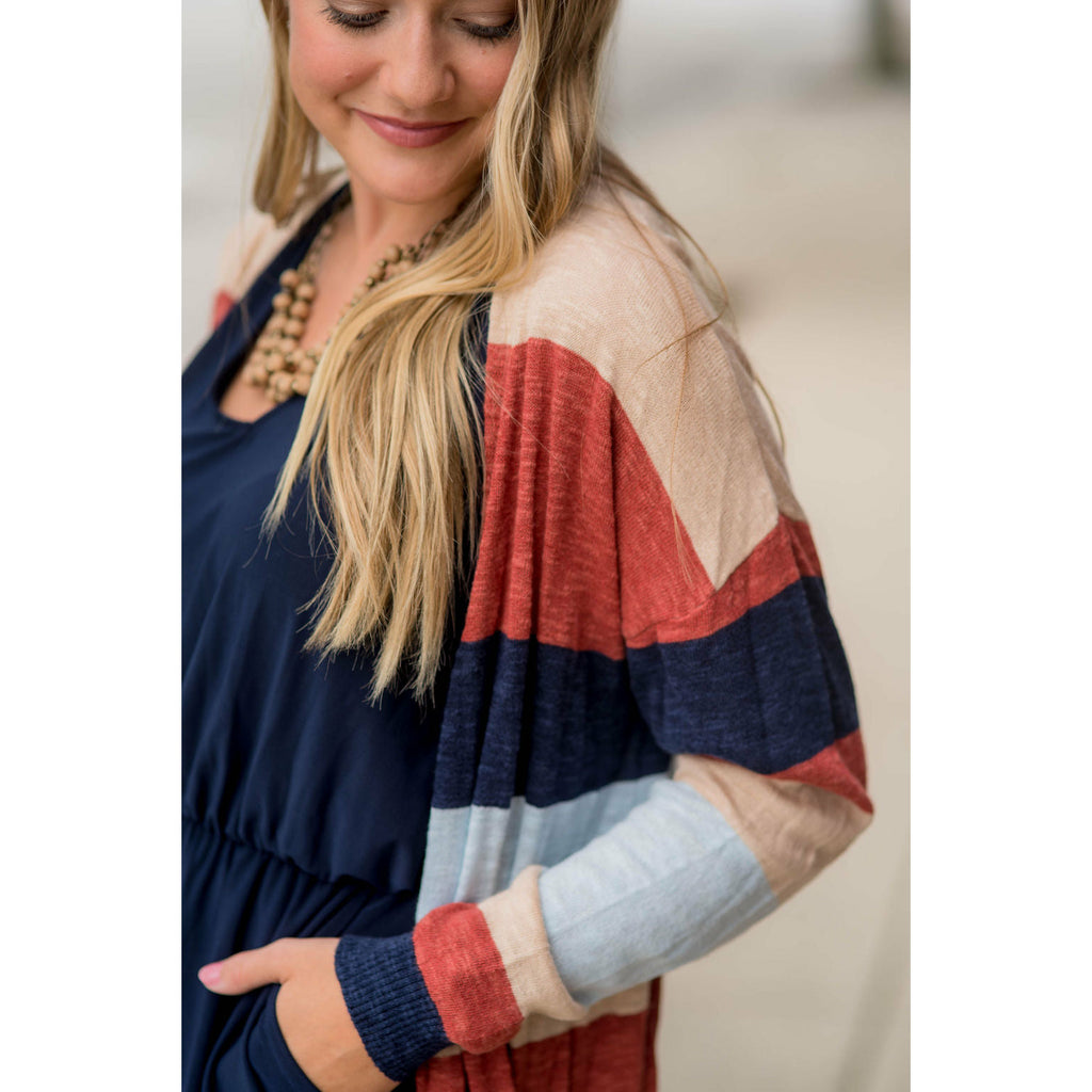 Striped Tissue Cardigan - Betsey's Boutique Shop