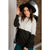 White Charcoal Blocked Hoodie - Betsey's Boutique Shop - Shirts & Tops