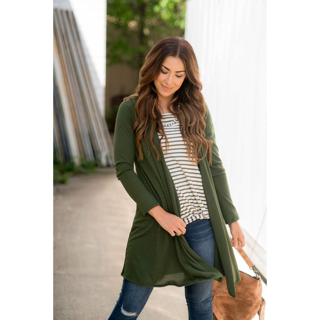 Basic Tunic Cardigan - Betsey's Boutique Shop - Coats & Jackets