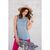 Side Button Pocket Denim Tank