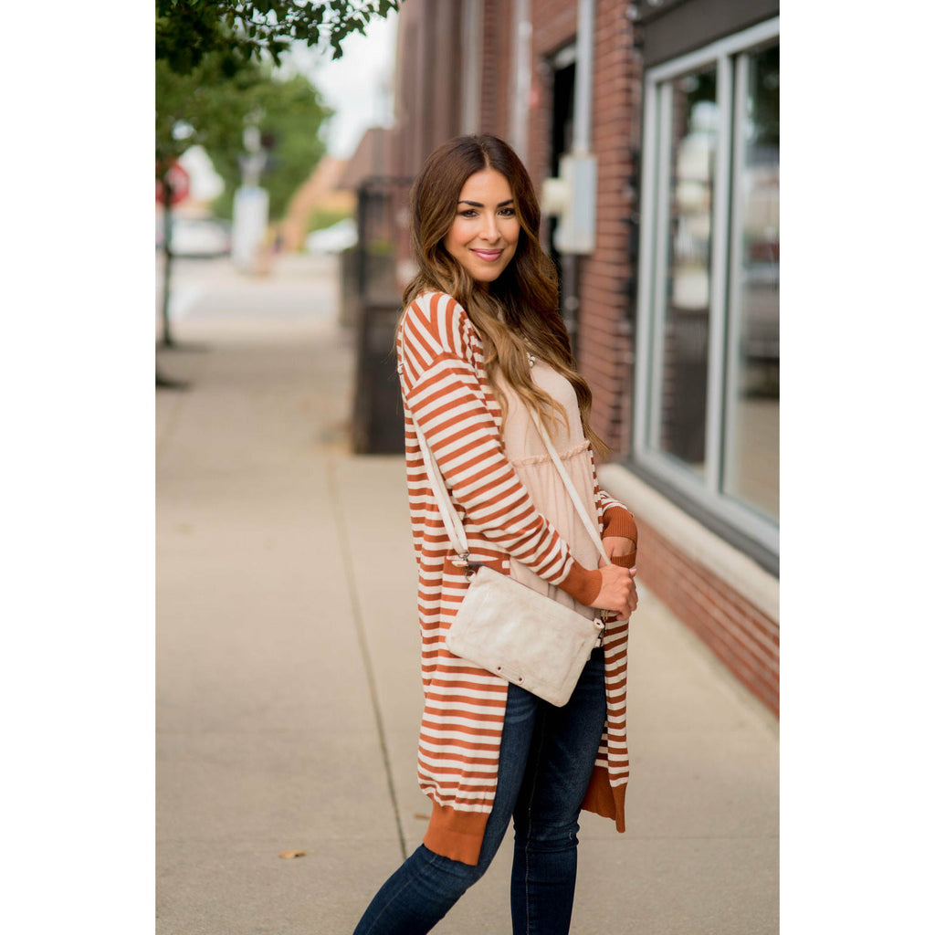 Striped So Soft Tunic Cardigan - Betsey's Boutique Shop