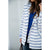 Blue Striped Rain Jacket - Betsey's Boutique Shop