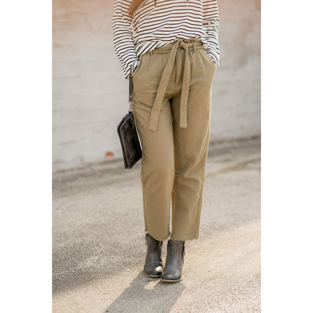 Paper Bag Waist Pants - Betsey's Boutique Shop