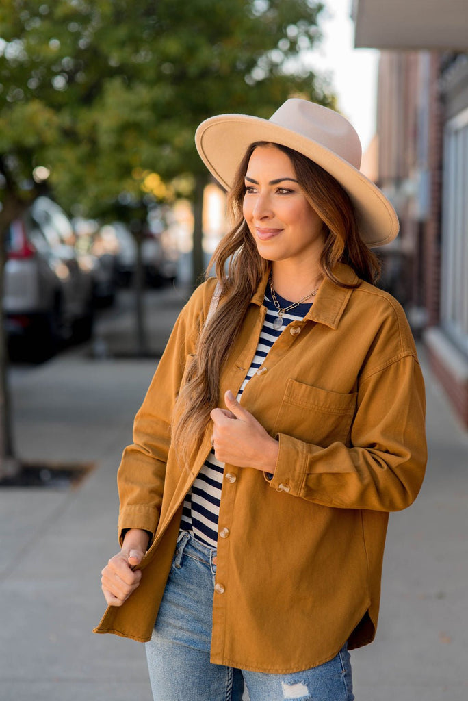 Neutral Basic Shacket - Betsey's Boutique Shop