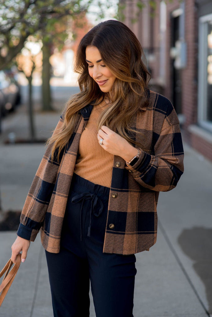 Brilliantly Beautiful Plaid Shacket - Betsey's Boutique Shop