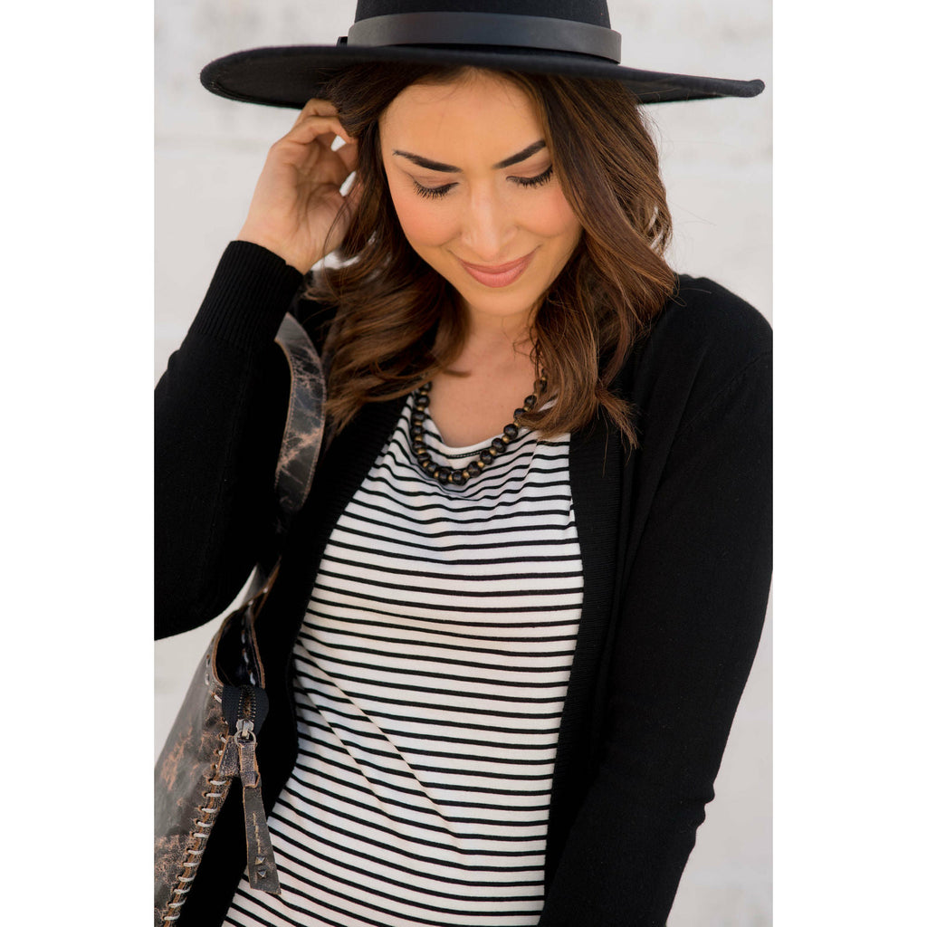 Striped Dotted Accent Tee - Betsey's Boutique Shop