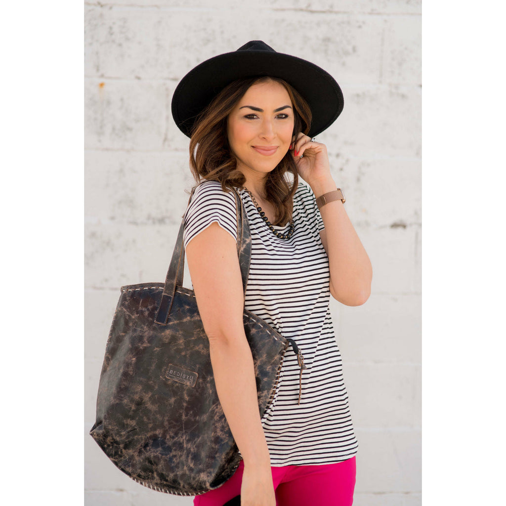 Striped Dotted Accent Tee - Betsey's Boutique Shop