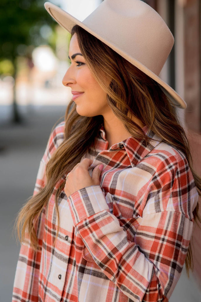 Festive Fall Plaid Button Up - Betsey's Boutique Shop