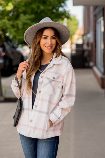 Pastel Plaid Shacket - Betsey's Boutique Shop