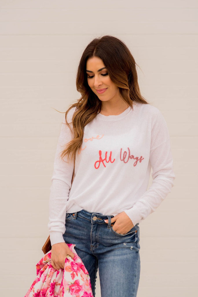 Love All Ways Sweater Tee - Betsey's Boutique Shop -