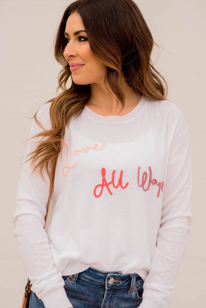 Love All Ways Sweater Tee - Betsey's Boutique Shop -