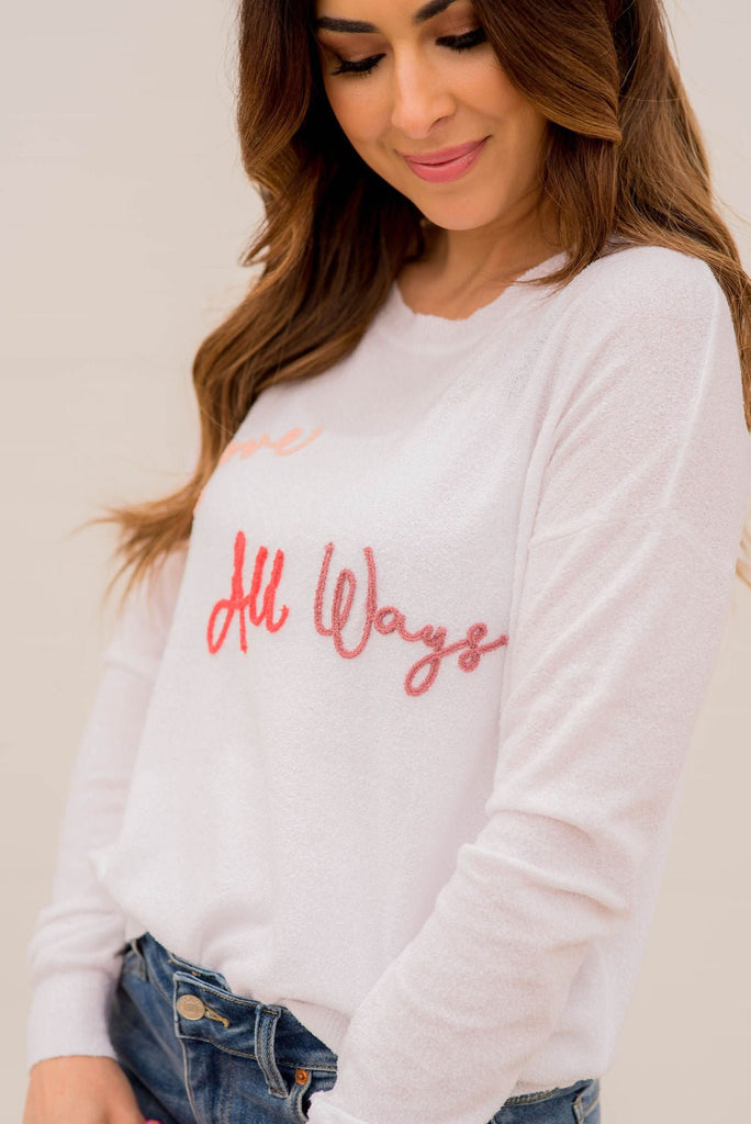 Love All Ways Sweater Tee - Betsey's Boutique Shop -