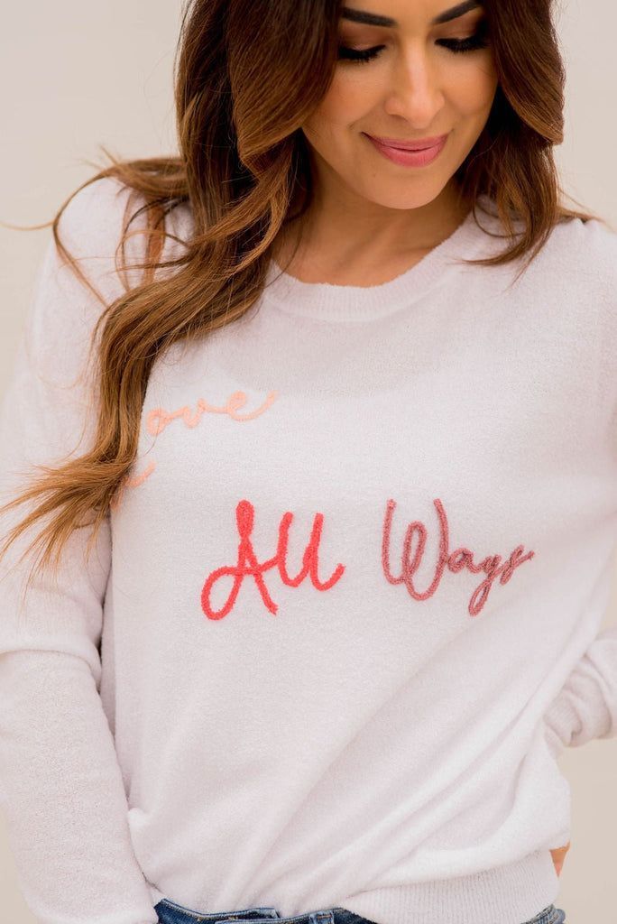 Love All Ways Sweater Tee - Betsey's Boutique Shop -