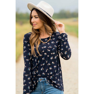 Mini Floral Long Sleeve Tee - Betsey's Boutique Shop