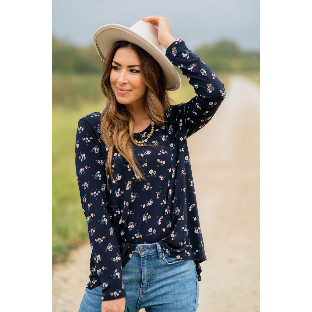 Mini Floral Long Sleeve Tee - Betsey's Boutique Shop