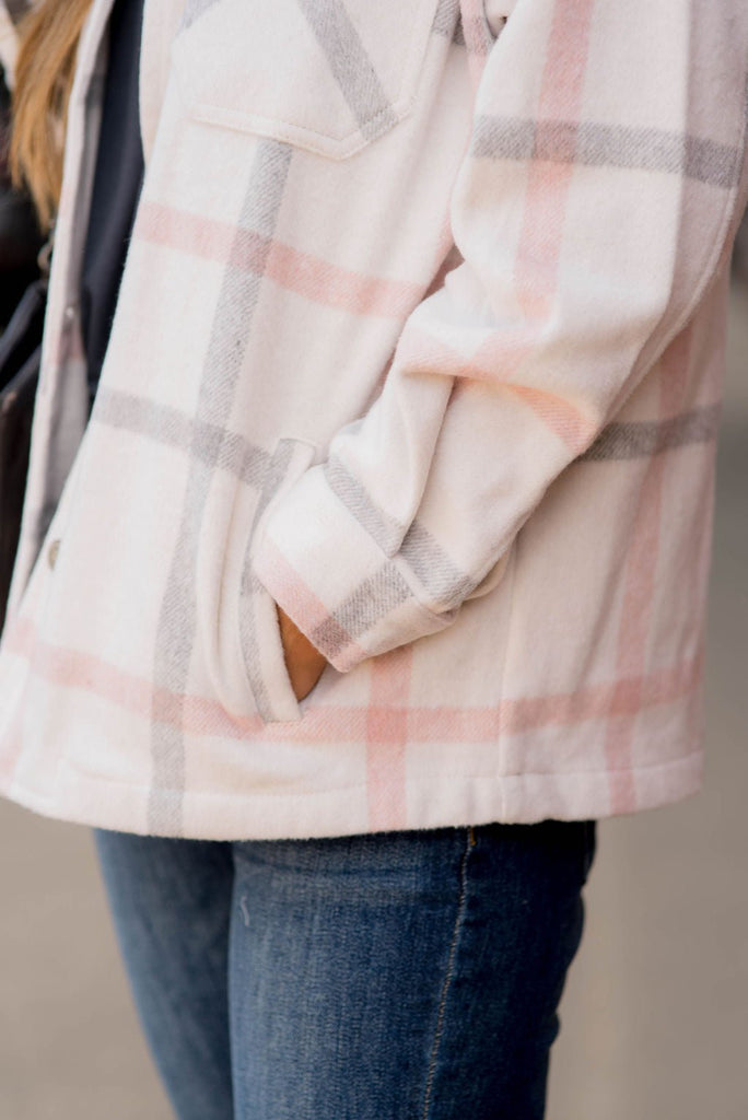 Pastel Plaid Shacket - Betsey's Boutique Shop